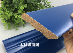 宝蓝色纯实木踢脚线烤漆 欧式深兰色开放漆地脚线 地中海风格贴脚