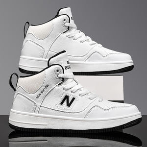 新百伦旗舰店官方正品nb运动高帮休闲板鞋女空军一号冬季保暖男鞋