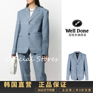 官网现货we11done 21ss新品 前压纹logo西服welldone西装外套