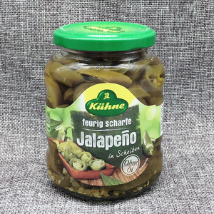 现货 冠利辣椒圈330g 德国进口墨西哥辣椒切片披萨taco热狗汉堡