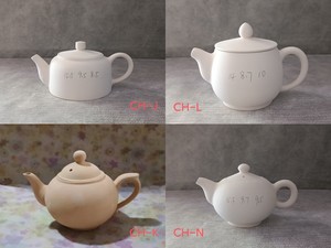 陶瓷素坯茶壶，耐高温半成品陶泥釉下彩绘画