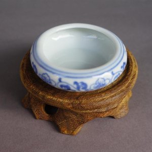 仿明清小笔洗 青花瓷仿古笔洗书法国画水盂水丞 陶瓷水滴文房用品