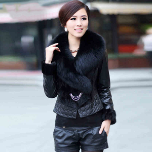 清仓真皮短款皮衣皮草外套新款2020韩版狐狸毛领水貂毛拼貂女