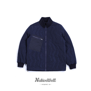 NATIVEWELL绗缝拼接口袋棉衣薄棉服3M Thinsulate新雪丽高效暖绒