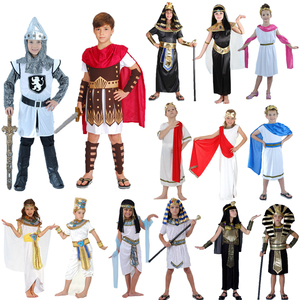 cosplay六一儿童节男童古罗马武士骑士衣服 女孩希腊公主王子服装