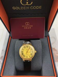 古昆黄金手表女999足金女款石英表进口机芯防水金表女石英机芯表