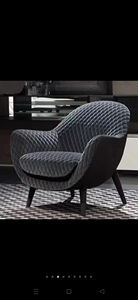 美式布艺老虎椅意式极简创意客厅休闲单人沙发椅