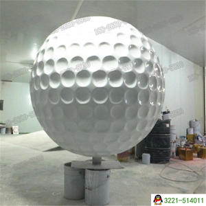 现货玻璃钢高尔夫球雕塑树脂纤维签到球圆球台八台球桌球模型道具