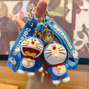 卡通哆啦A梦钥匙扣可爱叮当猫PVC公仔包包挂件汽车钥匙圈礼品