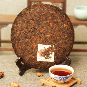 普洱茶熟茶 357g熟茶饼 班章金毫古树茶特级宫廷 陈年普洱茶