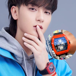 理查德二战机械骷髅头多功能潮男表酒桶型黄子韬同款米勒男士手表