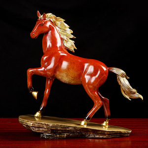 《飞黄腾达》纯铜生肖马家居工艺装饰品 办公室客厅摆件玄关摆件