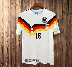 德国队球衣1990年世界杯德国国家队足球服18号克林斯曼成人儿童