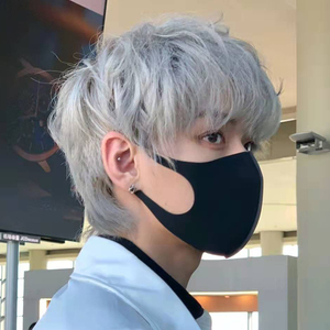 灰色假发男短发韩版帅气男士全头套自然银色男生日常奶奶灰假发套