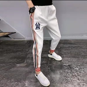 裤子男士春秋新款百搭束脚裤长裤社会精神小伙修身小脚裤休闲卫裤