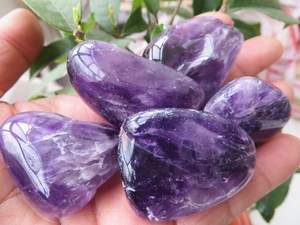 天然紫水晶原石大颗粒消磁石把玩石鱼缸花盆造景装饰摆件包邮