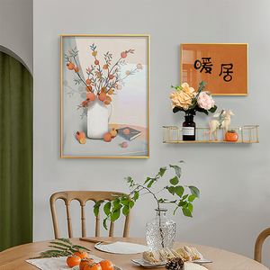 餐厅装饰画简约现代饭厅餐桌背景墙面新款轻奢2021新款适合挂的画
