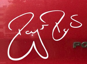 rf网球 网球大师 费德勒 签名 个性汽车贴纸 汽车装饰贴纸 3m反光