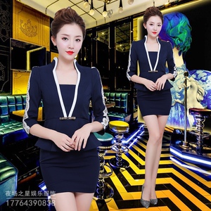 夜总会ktv包厢dj公主服夜场酒吧酒店服务员套装足浴spa技师工作服