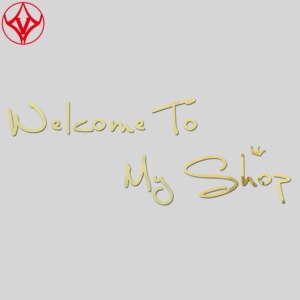 亚克力墙贴3d立体创意字欢迎来到我的店铺装饰贴纸商店自粘贴定制