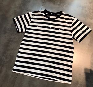 gg香港潮牌2020早秋新款欧货原创经典黑白条纹限量版男女同款t恤