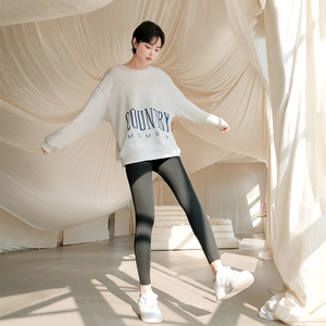 rosily鲨鱼皮裤薄款女打底裤显瘦紧身外穿黑灰九分裤高腰收腹提臀