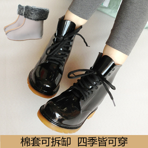 雨鞋女款时尚短筒防滑成人水靴马丁雨靴韩国加厚耐磨学生外穿胶鞋
