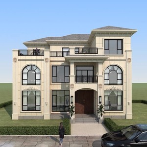 现代欧式大气别墅设计图纸农村自建房设计图三层小洋房户型图