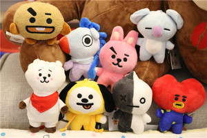 bts防弹少年团周边bt21毛绒公仔书包小挂件钥匙扣玩具玩偶布娃娃