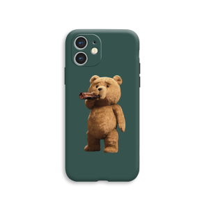 泰迪熊喝酒情侣可爱手机壳适用iphone11/8/xr苹果12promax华为p40