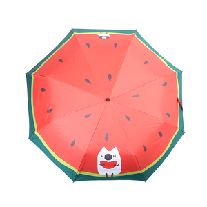 知乎刘看山 卡通三折创意晴雨伞黑胶防晒伞遮阳太阳伞防紫外线