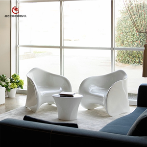 创意玻璃钢家具户外休闲座椅茶几洽谈接待休息桌椅组合防水晒坐椅