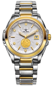 原厂天王表gs5658t/d-a锋尚系列24k金币真钻自动机械男表全国联保