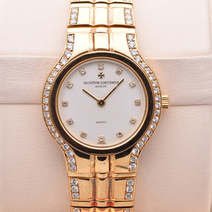 【大禹奢品】江诗丹顿vacheron constantin18k黄金原镶钻石英女表