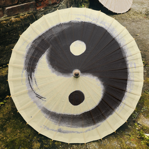 水墨道教太极八卦图泸州油纸伞民间工艺礼品装饰伞复古防雨法事伞