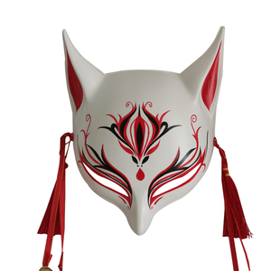 二次元男女妖狐动漫古风日式道具阴阳面具猫脸狐狸p半脸197-220号