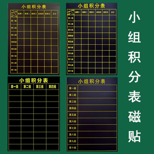 磁性小组积分表黑板贴班级评分表课堂作业评比栏小组竞赛评分表