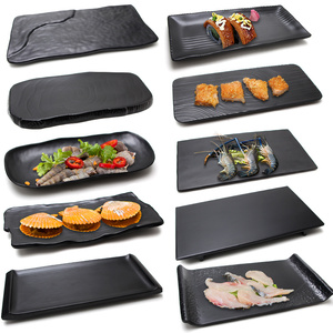 密胺盘子餐具套装商用日式长盘创意烤肉盘大盘餐厅火锅店塑料平盘