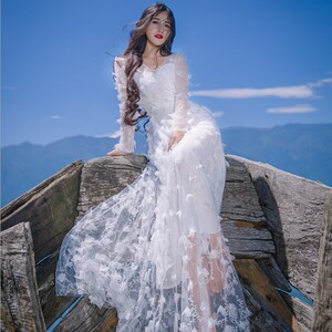 大理青海湖裙子春季丽江云南民族风女装西藏旅游衣服沙漠拍照长裙