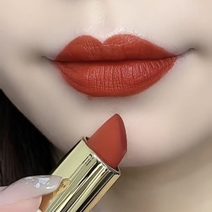 07#朱砂痣血橙调196平替明艳冷艳黄黑皮不踩雷防水不沾杯瑞莉口红