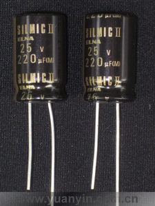 ELNA220uF25V音频电容SILMICⅡ丝膜RFS原装全新日本ELNA伊娜铜脚
