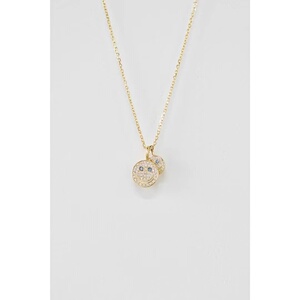 eyefunny风格双笑脸项链925银镀18k金日潮情侣首饰定制锁骨链ins