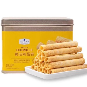 黄油鸡蛋卷山姆会员店代购零食members mark超市盒装特产酥脆奶香