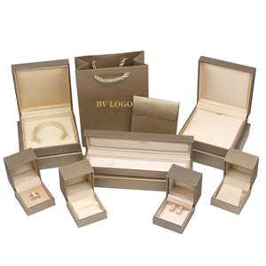 bv首饰包装盒 高档翻盖饰品盒套装 吊坠项链手镯戒指耳钉宝家金色