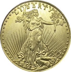 外国美国20美元自由女神1910 S圣高登斯双鹰金币黄铜银元工艺品
