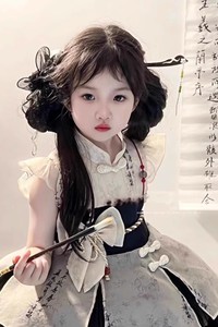女童洛丽塔公主裙夏季新款儿童洋气高端礼服裙子女孩中国风连衣裙