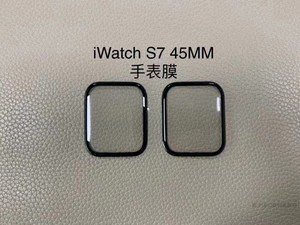 适用苹果Watch7 8代手表膜41 45mm全屏膜防刮黑边复合热弯软膜