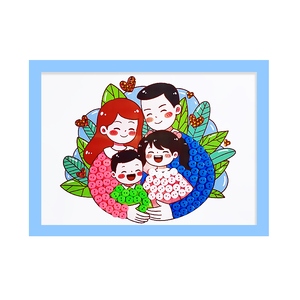 一家人贴画