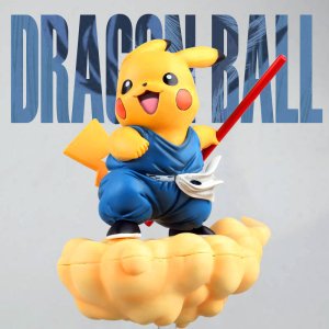 宠物小精灵皮卡丘cos孙悟空筋斗云神奇宝贝抖音同款手办模型摆件