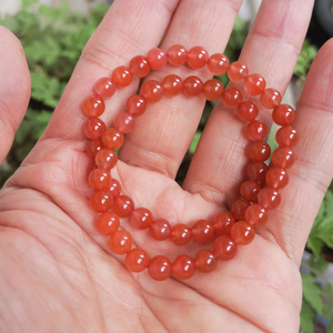 川料南红玛瑙樱桃红冰粉手串50颗